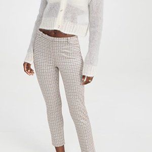 Theory Slim Plaid Knit Pants NWOT
